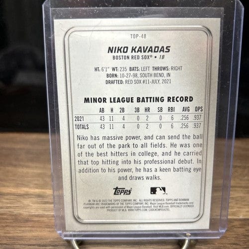 Cheap Sneaks Footwear/Sports Cards Baseball Card Niko Kavadas 2022 Bowman Auto BP-68 Lot(3) + 2022 Bowman Platinum Ice