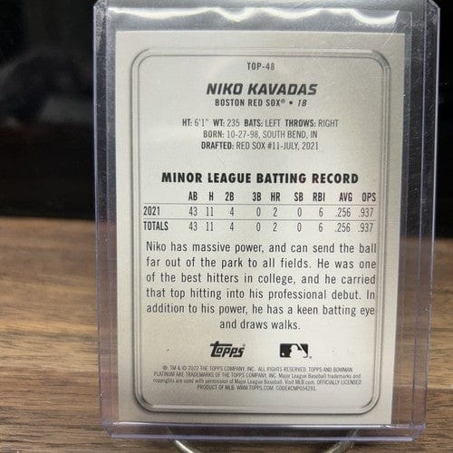 Cheap Sneaks Footwear/Sports Cards Baseball Card Niko Kavadas 2022 Bowman Auto BP-68 Lot(3) + 2022 Bowman Platinum Ice