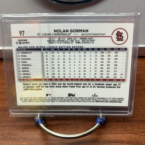 Cheap Sneaks Footwear/Sports Cards Baseball Card Nolan Gorman 2024 Topps Chrome Baseball Card #97 St Louis Cardinals