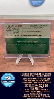 Cheap Sneaks Footwear/Sports Cards Baseball Card Nolan Ryan 2023 Topps Chrome Platinum Anniversary Refractor #482 Ange