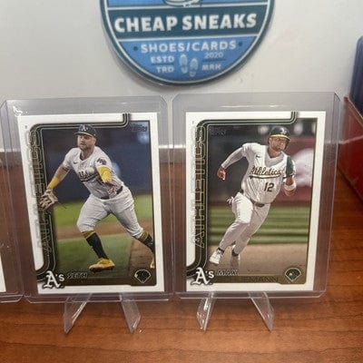 Cheap Sneaks Footwear/Sports Cards Baseball Card Oakland A’s 2025 Topps Series One Lot (6) Tyler Soderstrom (FS),Jaco