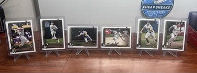 Cheap Sneaks Footwear/Sports Cards Baseball Card Oakland A’s 2025 Topps Series One Lot (6) Tyler Soderstrom (FS),Jaco
