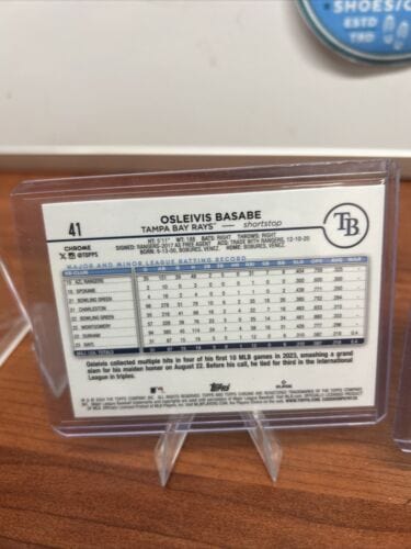 Cheap Sneaks Footwear/Sports Cards Baseball Card Osleivis Basabe 2024 Topps Green Logofractor /99 + Base Logofractor TB