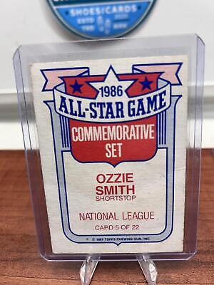 Cheap Sneaks Footwear/Sports Cards Baseball Card Ozzie Smith 1987 Topps Glossy All-Stars #5 St. Louis Cardinals