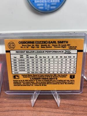 Cheap Sneaks Footwear/Sports Cards Baseball Card Ozzie Smith 1989 Donruss Bonus MVP's #BC-14d St. Louis Cardinals