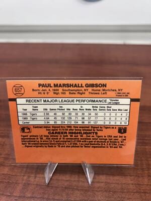 Cheap Sneaks Footwear/Sports Cards Baseball Card Paul Gibson 1990 Donruss #657b Detroit Tigers
