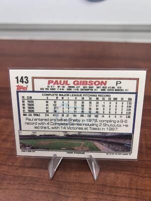 Cheap Sneaks Footwear/Sports Cards Baseball Card Paul Gibson 1992 Topps #143 Detroit Tigers