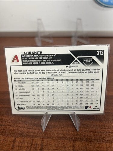 Cheap Sneaks Footwear/Sports Cards Baseball Card Pavin Smith 2023 Topps Baseball Series One Card #312 + Bonus Card Diam