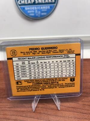 Cheap Sneaks Footwear/Sports Cards Baseball Card Pedro Guerrero 1989 Donruss #418 St. Louis Cardinals