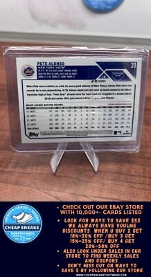 Cheap Sneaks Footwear/Sports Cards Baseball Card Pete Alonso 2023 Topps #20 New York Mets