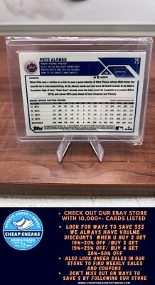 Cheap Sneaks Footwear/Sports Cards Baseball Card Pete Alonso 2023 Topps Chrome #75 New York Mets
