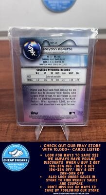 Cheap Sneaks Footwear/Sports Cards Baseball Card Peyton Pallette 2023 Bowman Platinum Top Prospects Ice Foil #TOP-52 Wh