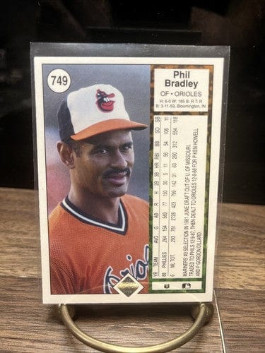 Cheap Sneaks Footwear/Sports Cards Baseball Card Phil Bradley RC Baltimore Orioles 1989 Upper Deck Baseball Card #749