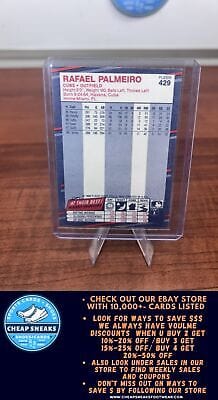 Cheap Sneaks Footwear/Sports Cards Baseball Card Rafael Palmeiro 1988 Fleer #429 Chicago Cubs