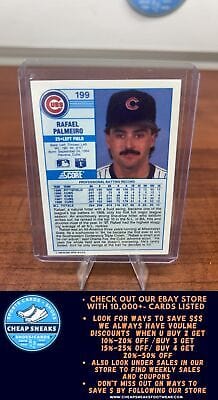 Cheap Sneaks Footwear/Sports Cards Baseball Card Rafael Palmeiro 1989 Score #199 Chicago Cubs