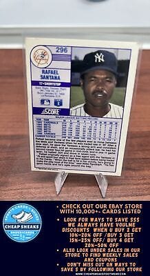 Cheap Sneaks Footwear/Sports Cards Baseball Card Rafael Santana 1989 Score #296 New York Yankees