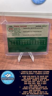 Cheap Sneaks Footwear/Sports Cards Baseball Card Randal Grichuk 2023 Topps Chrome Platinum Anniversary Blue Prism Refra