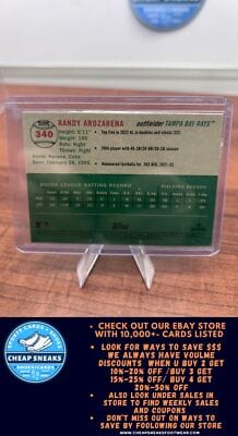 Cheap Sneaks Footwear/Sports Cards Baseball Card Randy Arozarena 2023 Topps Chrome Platinum Anniversary #340 Tampa Bay