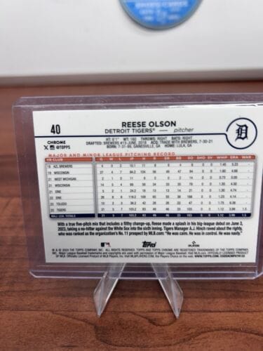 Cheap Sneaks Footwear/Sports Cards Baseball Card REESE OLSON 2024 TOPPS CHROME BASEBALL ROOKIE LOGOFRACTOR RC Q0208