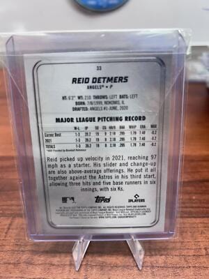Cheap Sneaks Footwear/Sports Cards Baseball Card Reid Detmers RC 2022 Bowman Platinum #33 Los Angeles Angels