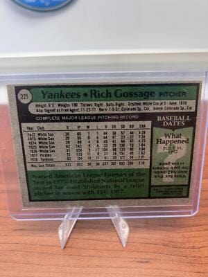 Cheap Sneaks Footwear/Sports Cards Baseball Card Rich Gossage 1979 Topps #225 New York Yankees