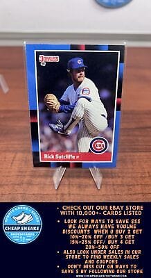 Cheap Sneaks Footwear/Sports Cards Baseball Card Rick Sutcliffe 1988 Donruss #68b Chicago Cubs