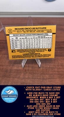 Cheap Sneaks Footwear/Sports Cards Baseball Card Rick Sutcliffe 1989 Donruss #223 Chicago Cubs