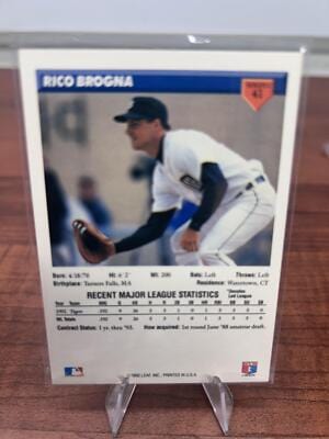 Cheap Sneaks Footwear/Sports Cards Baseball Card Rico Brogna 1993 Donruss #41 Detroit Tigers