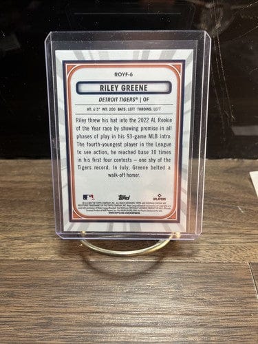 Cheap Sneaks Footwear/Sports Cards Baseball Card Riley Greene 2023 Bowman Rookie of the Year Favorites Detroit Tigers