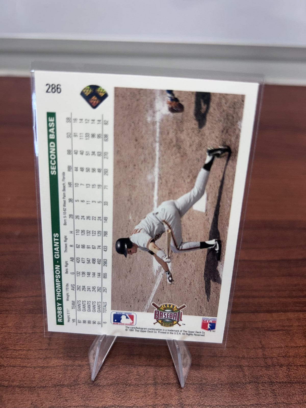 Cheap Sneaks Footwear/Sports Cards Baseball Card Robby Thompson 1992 Upper Deck #286 San Francisco Giants