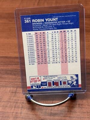 Cheap Sneaks Footwear/Sports Cards Baseball Card Robin Yount 1987 Fleer Baseball Card #361 Milwaukee Brewers