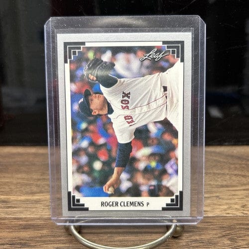Cheap Sneaks Footwear/Sports Cards Baseball Card ROGER CLEMENS 1991 Leaf Baseball Card #488 - Boston Red Sox