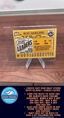 Cheap Sneaks Footwear/Sports Cards Baseball Card Ron Darling 1987 Topps Major League Leaders Minis #21 New York Mets