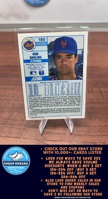 Cheap Sneaks Footwear/Sports Cards Baseball Card Ron Darling 1989 Score #180 New York Mets