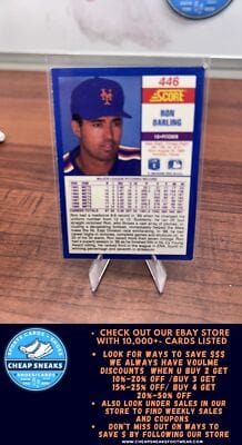 Cheap Sneaks Footwear/Sports Cards Baseball Card Ron Darling 1990 Score #446 New York Mets