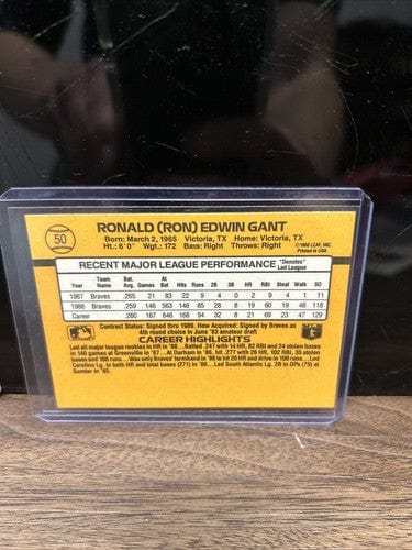 Cheap Sneaks Footwear/Sports Cards Baseball Card Ron Gant Lot (2) 1989 Donruss +1990 Donruss Atlanta Braves