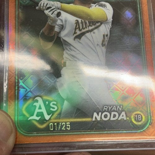 Cheap Sneaks Footwear/Sports Cards Baseball Card Ryan Noda 2024 Topps Chrome Orange Logofractor Refractor #284 Athletic