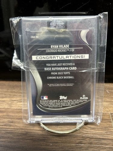 Cheap Sneaks Footwear/Sports Cards Baseball Card RYAN VILADE 2022 Topps Chrome Black Rookie AUTO On Card #CBA-RV COLORA