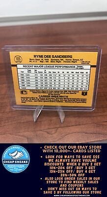 Cheap Sneaks Footwear/Sports Cards Baseball Card Ryne Sandberg 1989 Donruss #105b Chicago Cubs
