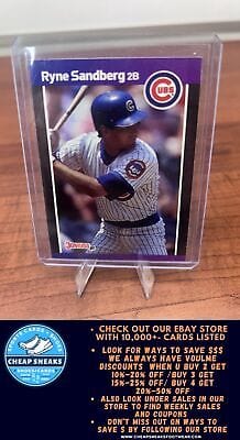 Cheap Sneaks Footwear/Sports Cards Baseball Card Ryne Sandberg 1989 Donruss #105b Chicago Cubs