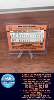 Cheap Sneaks Footwear/Sports Cards Baseball Card Ryne Sandberg 1990 Donruss Bonus MVP's #BC-10 Chicago Cubs