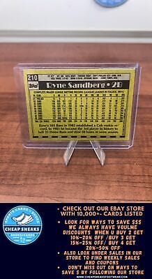 Cheap Sneaks Footwear/Sports Cards Baseball Card Ryne Sandberg 1990 Topps #210 Chicago Cubs