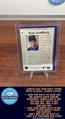 Cheap Sneaks Footwear/Sports Cards Baseball Card Ryne Sandberg 1993 Upper Deck #38 Chicago Cubs