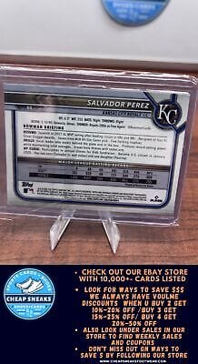 Cheap Sneaks Footwear/Sports Cards Baseball Card Salvador Perez 2022 Bowman Chrome #80 Kansas City Royals
