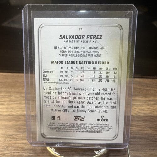 Cheap Sneaks Footwear/Sports Cards Baseball Card Salvador Perez 2022 Bowman Platinum Kansas City Royals Baseball Card #