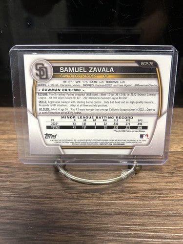 Cheap Sneaks Footwear/Sports Cards Baseball Card Samuel Zavala 2023 Bowman Chrome Prospect #BCP-75 San Diego
