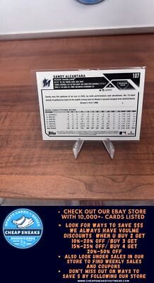 Cheap Sneaks Footwear/Sports Cards Baseball Card Sandy Alcantara 2023 Topps #107 Miami Marlins
