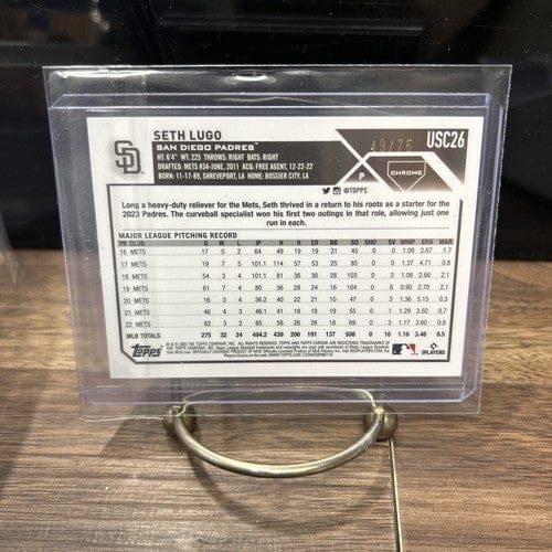 Cheap Sneaks Footwear/Sports Cards Baseball Card SETH LUGO RC 2023 Topps Chrome Update #USC26 Yellow Mini-Diamond 49/75