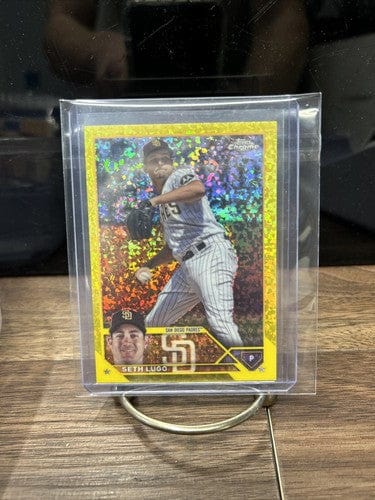 Cheap Sneaks Footwear/Sports Cards Baseball Card SETH LUGO RC 2023 Topps Chrome Update #USC26 Yellow Mini-Diamond 49/75