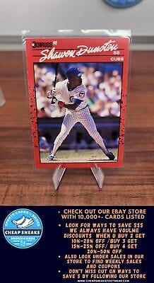 Cheap Sneaks Footwear/Sports Cards Baseball Card Shawon Dunston 1990 Donruss #49b Chicago Cubs